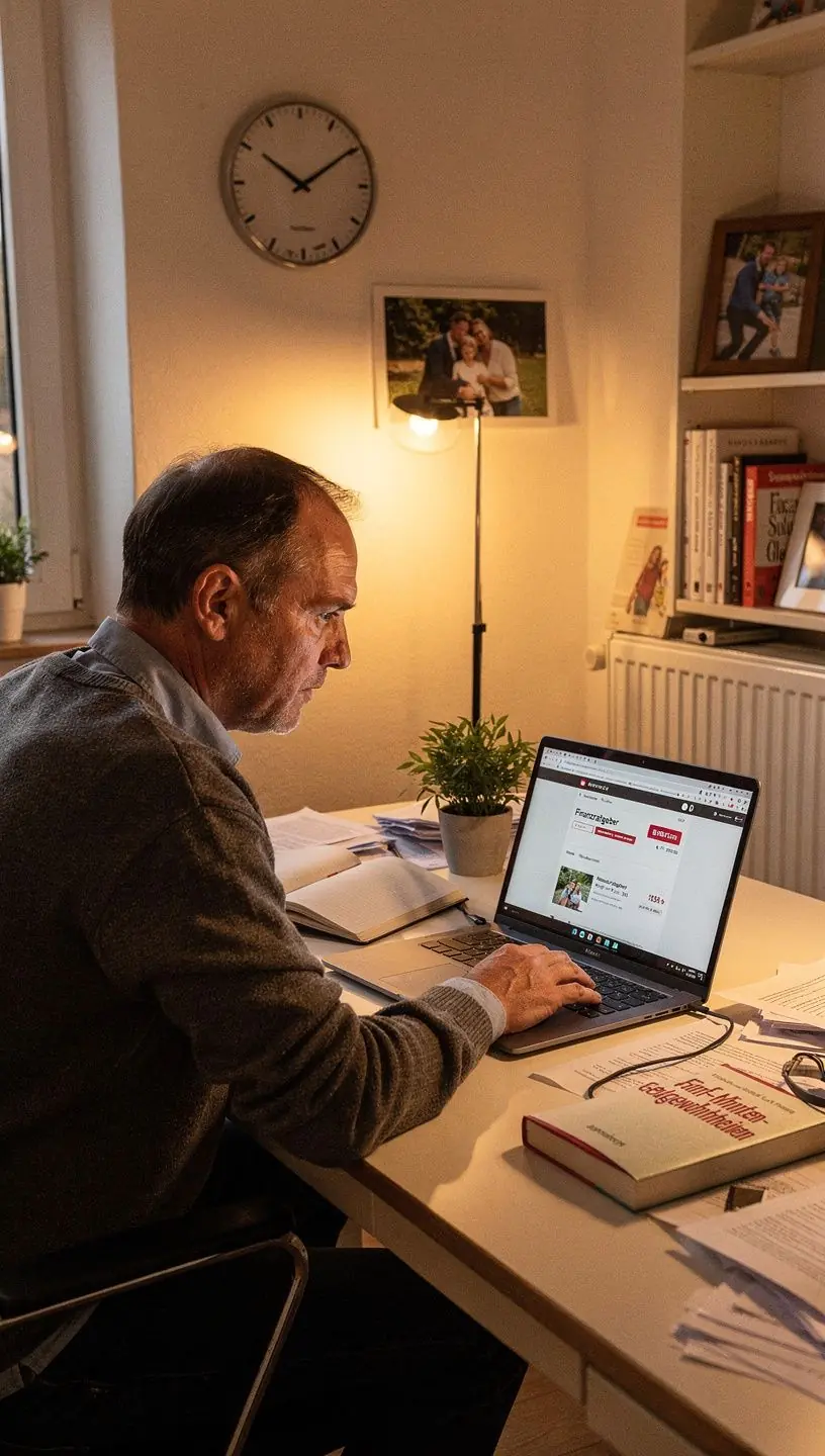 Eltern und Kinder planen Ausgaben für Freizeitaktivitäten am Küchentisch